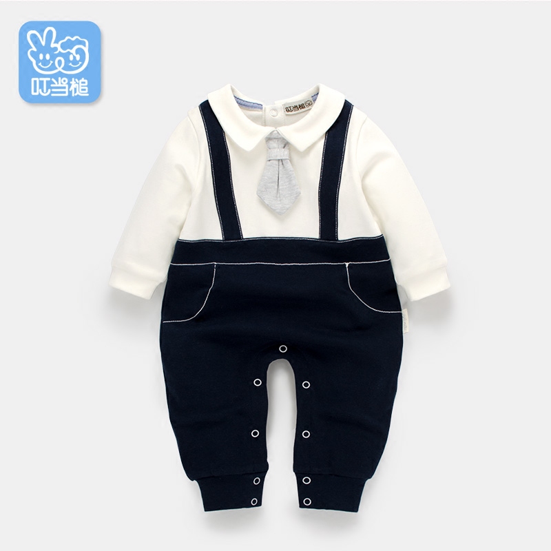 叮当槌春秋外出礼服宝宝0-3月哈衣 易林母婴连身衣/爬服/哈衣