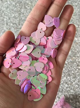 桃心儿童手工辅料多色入亮片