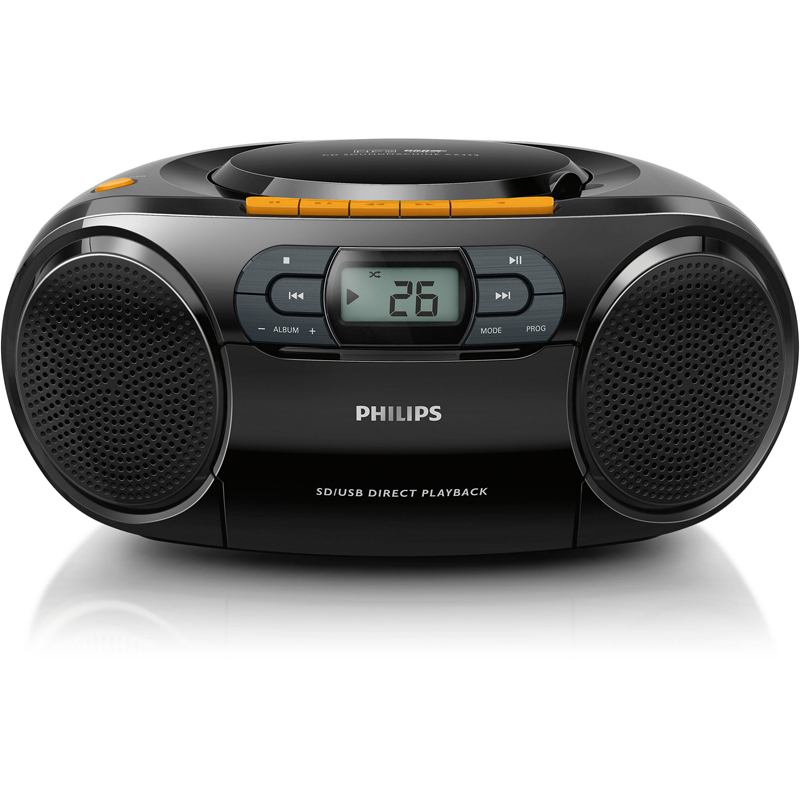 Philips/飛利浦 AZ329 磁帶機收錄機U盤插卡CD播放機行動式英語學