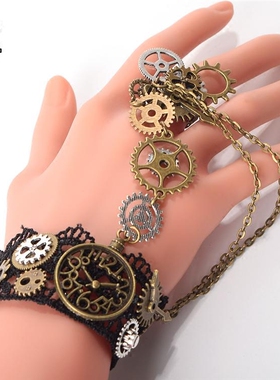 蒸汽朋克洛丽塔饰品配件齿轮手链
