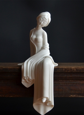 中式风禅意白瓷礼品摆件