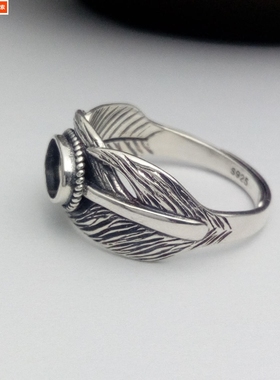 s925纯银复古风格活口女款男尾戒