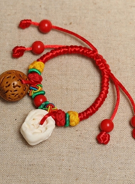 婴儿童宝宝压惊平安防桃核猪惊骨