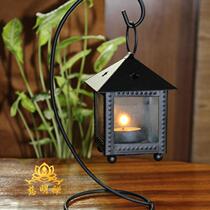 Outdoor desktop portable windproof ghee candle lamp shade ghee lamp temple Changming light lotus lantern Buddha lamp for light