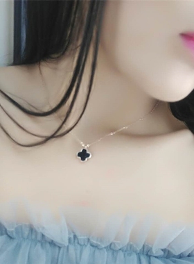 四叶草度18k玫瑰金女不掉色短款