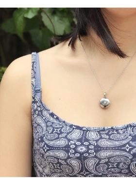 s925纯银定制照片相盒吊坠情侣