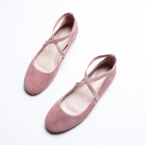 学院风显瘦交叉绑带奶奶鞋