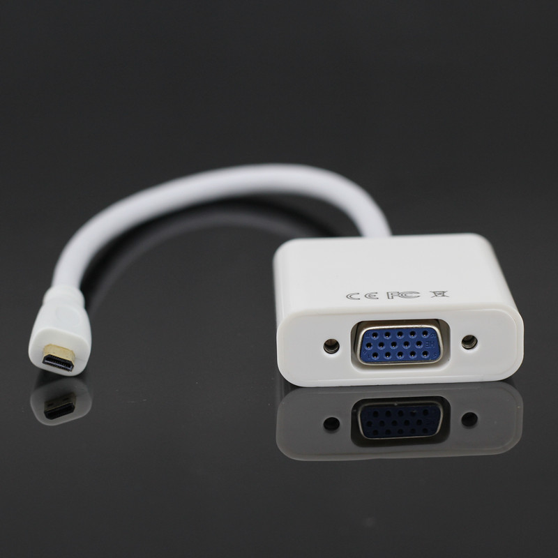 歐騰 Micro HDMI轉VGA轉換器 小高清介面連線投影儀顯示器VGA連線線 聯想超極本 yoga 710S yoga 2 3轉接線