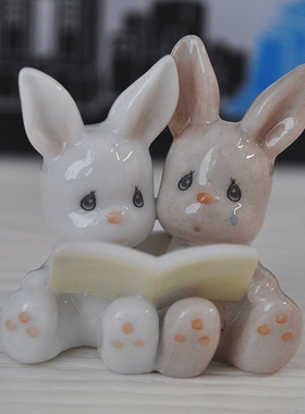 moments动物陶瓷兔子乌龟小鸟