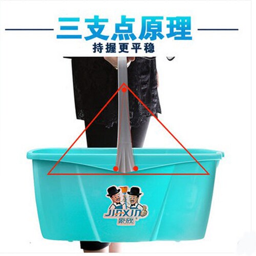 家欣特大号清洁拖把桶塑料拖地桶长方形储水桶家用胶棉拖把清洗桶 - 图2