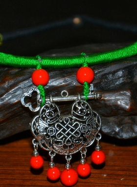 丽江原创民族风复古怀旧项圈吊坠