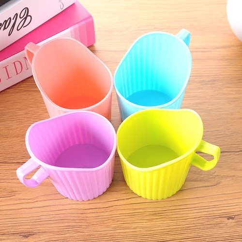 家用一次性纸杯杯托办公室塑料杯套开水隔热防烫加厚彩色杯架杯套 - 图0