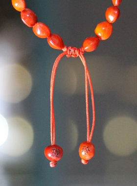 红豆玲珑森系情侣可刻字手串