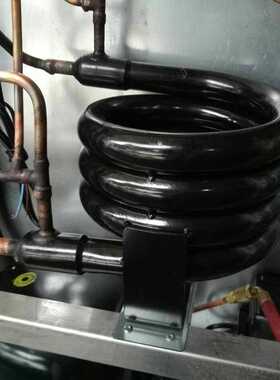 万利多夏之雪因纽特制冰机0.75匹原装通用水冷管冷凝器套管换热器