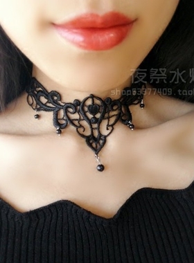 高贵风镂空遮疤痕颈纹蕾丝项链