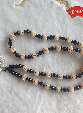 玉石长款时尚风毛衣项链