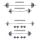 Set of fitness equipment small hole dual-purpose electroplated barbell