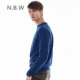 NBW quần áo nam mùa xuân mới áo len cổ tròn Áo hoodie mỏng châu Âu và Mỹ đơn giản áo khoác dày retro - Áo len