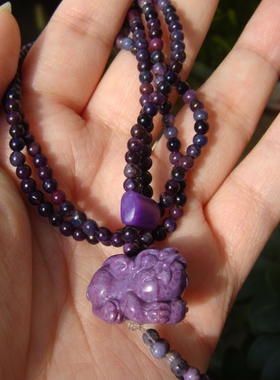 春困家珠宝 天然舒俱来 苏纪石有求必应貔貅哈巴狗小熊雕件挂项链