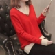 Áo len dệt kim cổ lọ nữ mùa xuân mỏng cổ gà 2019 màu sắc mới của phụ nữ kết hợp áo len dài tay cổ chữ V - Áo / áo thun áo khoác len mỏng Áo / áo thun