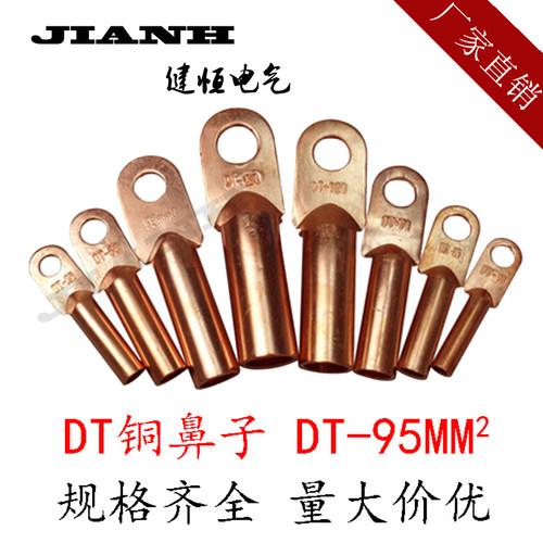 DT-95mm2平方电缆接线端子 接线鼻堵油线耳鼻子铜线接头紫铜鼻子 - 图2