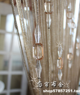 恋帘布舍水晶珠线帘隔断门帘流苏帘可加密玄关商业橱窗婚庆定制帘 - 图3