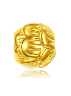 明牌珠宝足金3d路路通转运手链