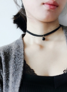 CHOKER蕾丝脖子黑色新款颈带