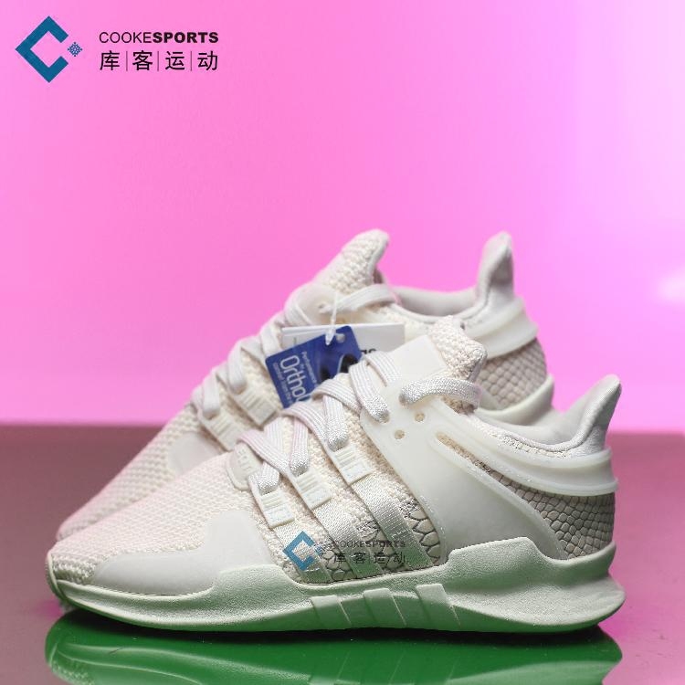 库客JM EQT ADV 纯黑白粉武士 男女休闲 跑步鞋 BA7719 BB0543 - 图1