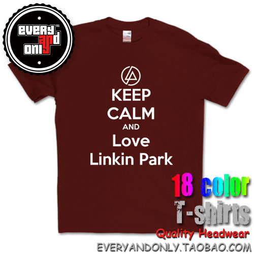 林肯公园Keep Calm And Love Linkin Park摇滚流行印花短袖T恤 - 图1