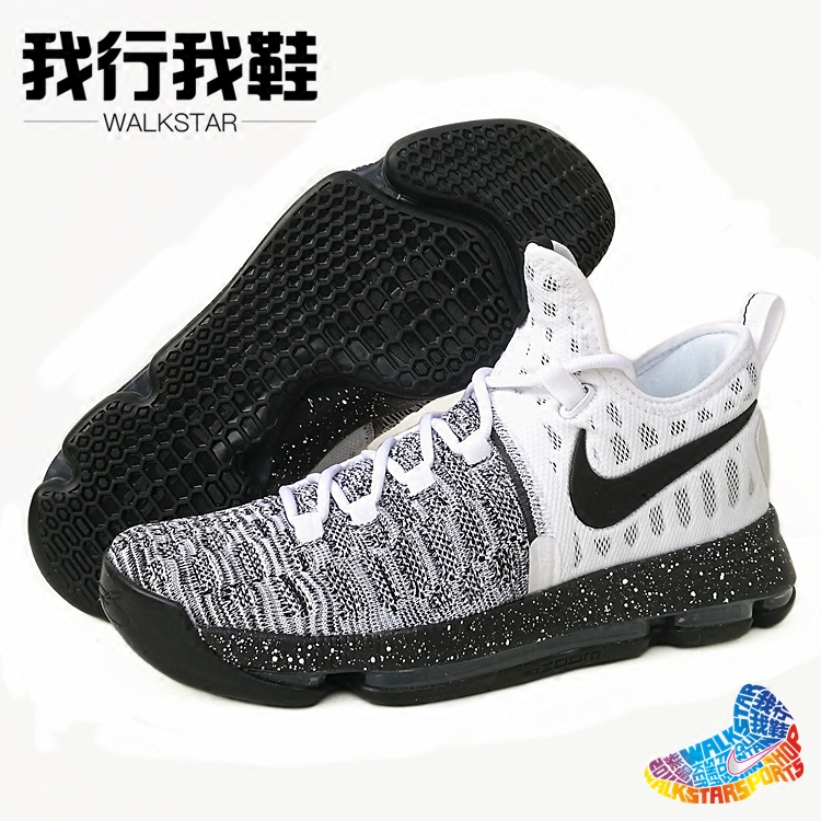 我行我鞋虎扑识货9年认证正品耐克NIKE杜兰特九代KD9开赛夜黑武士奥利奥黑白男运动篮球鞋2
