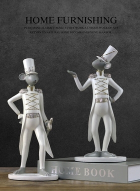 创意客厅儿童房橱窗老鼠软装饰品