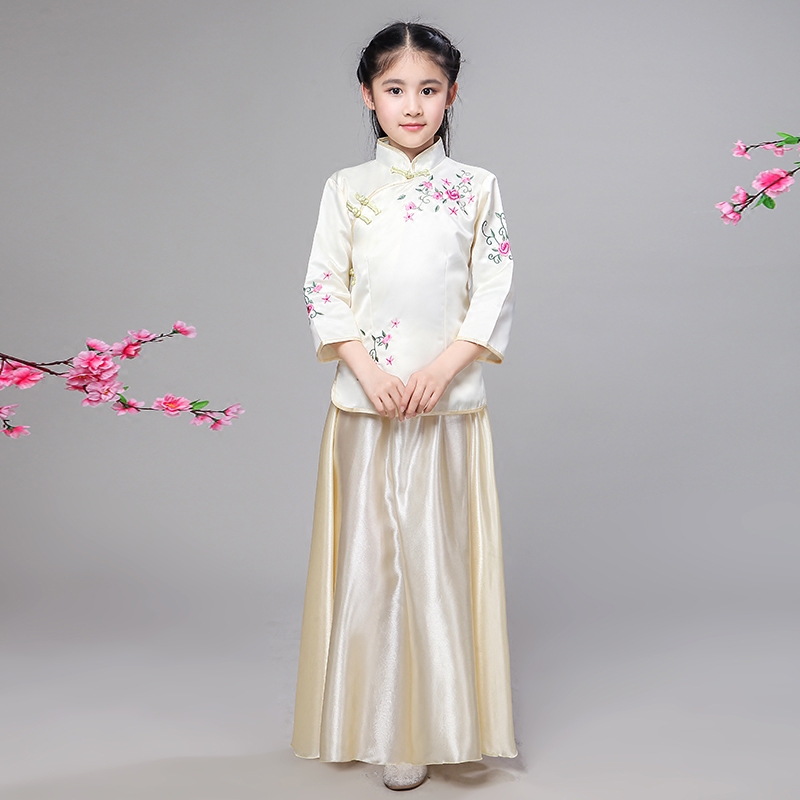儿童民国风童装学生女童绣花汉服 天禧佳缘民族服装/舞台装
