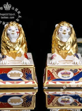 限量英国金骨瓷皇家装饰欧式摆件