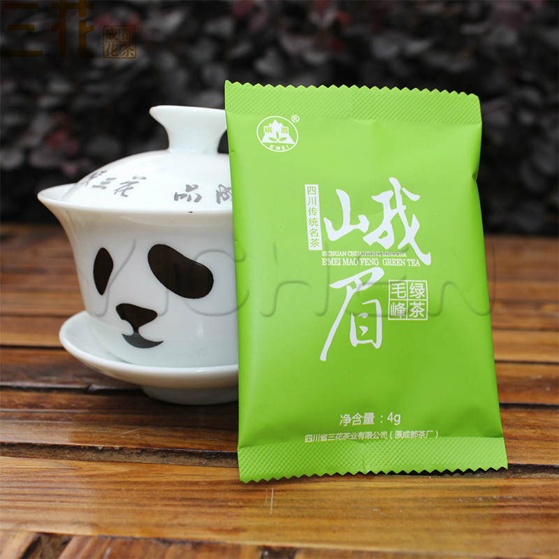 三花牌正宗峨眉精制毛峰绿茶老成都茶叶高档铁盒茶120g