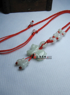 天然翡翠玉兔生肖吊坠