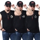 Mùa hè thanh niên vest vest thấm mồ hôi nam cộng với phân bón XL không tay áo thun mỏng học sinh cổ chữ V - Lót ao ba lo Lót