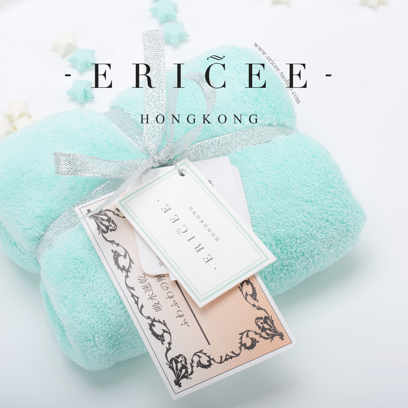 ERICEE咳咳~薄荷绿的毛巾，日本国进口哒，微米纺滑纱超强吸水-图1