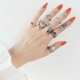 S925 sterling bạc ngón trỏ nhẫn nữ Nhật Bản và Hàn Quốc cá tính hipster thời trang đơn giản nhẫn sinh viên quà tặng trang sức Hàn Quốc - Nhẫn Nhẫn