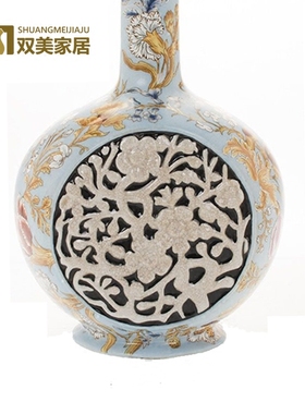 美式风陶瓷装饰电视柜玄关花器