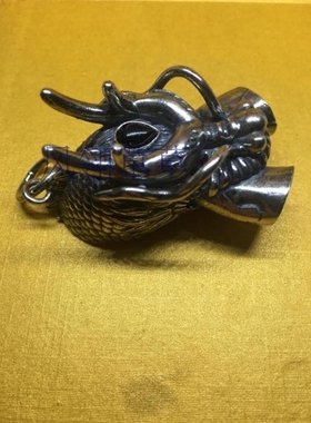 龙头霸气风吊坠情侣包银