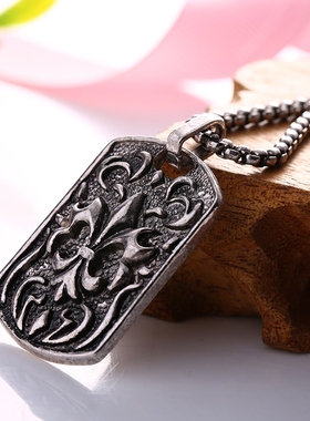 男士装饰品长款童军花挂件毛衣链