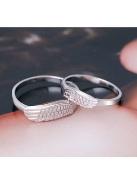 沁缘天使之翼银饰品礼物情侣对戒