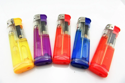 Большая прозрачная одноразовая креативная зажигалка, делается под заказ, с печатью вашего логотипа