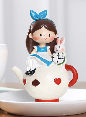 zakka创意爱丽丝仙境卡通小摆件