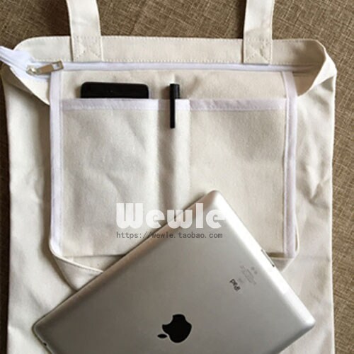 墨尔本大学帆布包留学纪念品MelbourneU单肩手提环保袋有内袋拉链 - 图0