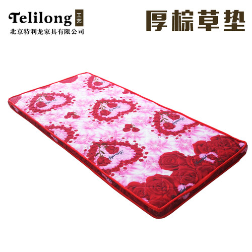 床垫硬垫家用学生宿舍0.9x1.9单人1一米二5上下铺90X190cm棕草垫 - 图0