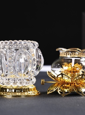 聚善缘水晶莲花可调节合金佛具