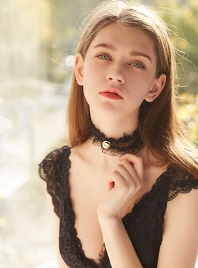 黑白两色性感蕾丝可调节系绑带