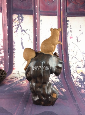 石湾公仔动物十二生肖老鼠工艺品